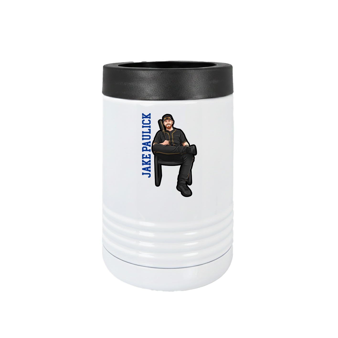 Beverage Holder — Name Vertical in White