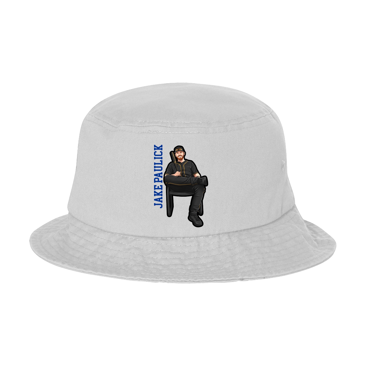 Bucket Cap — Name Vertical in White