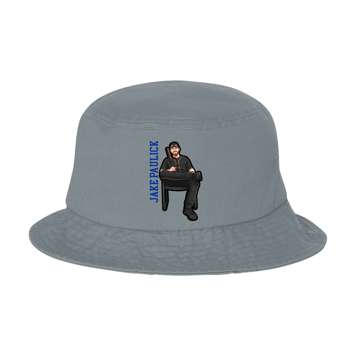 Bucket Cap — Name Vertical in Grey