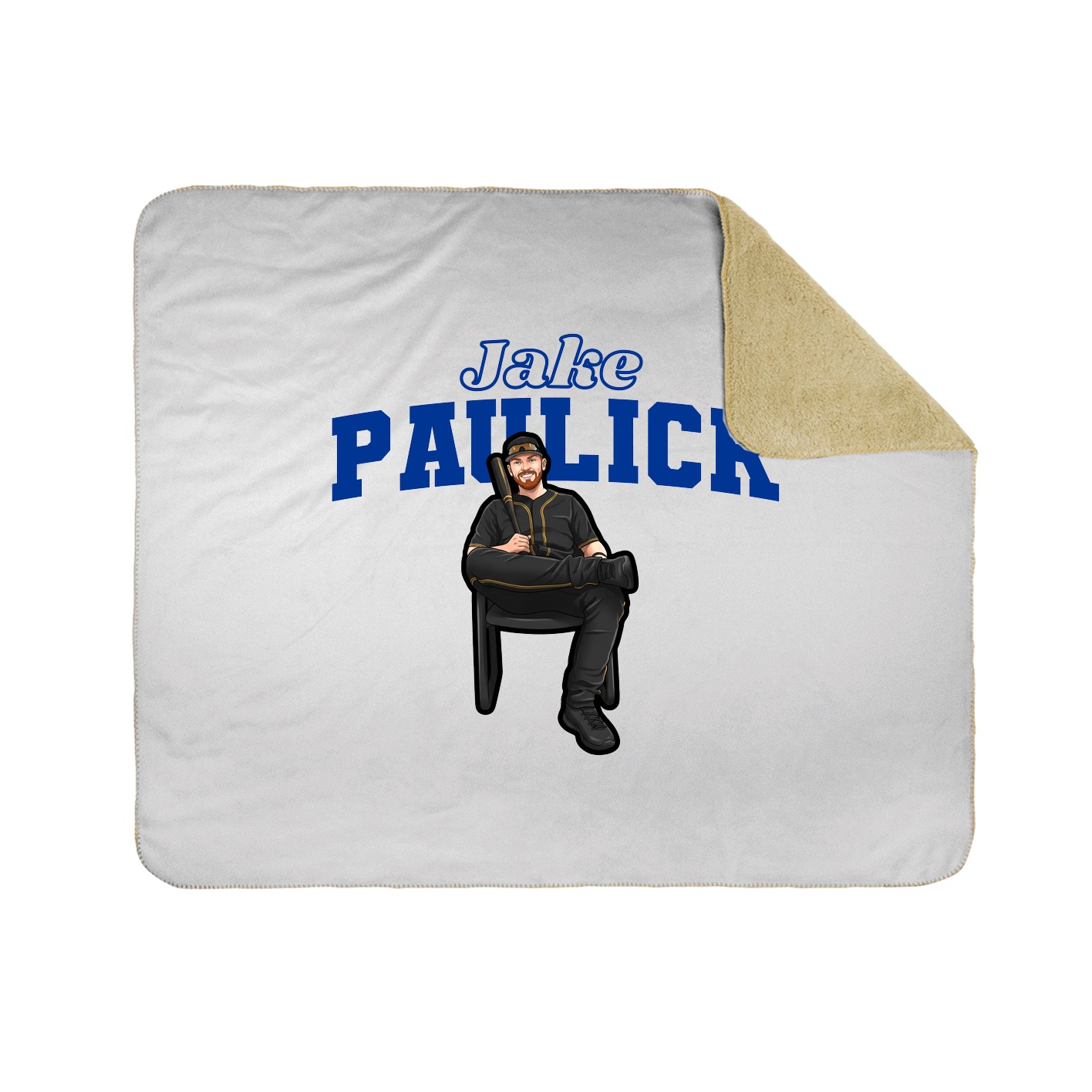 Throw Blanket — Name Arch in White