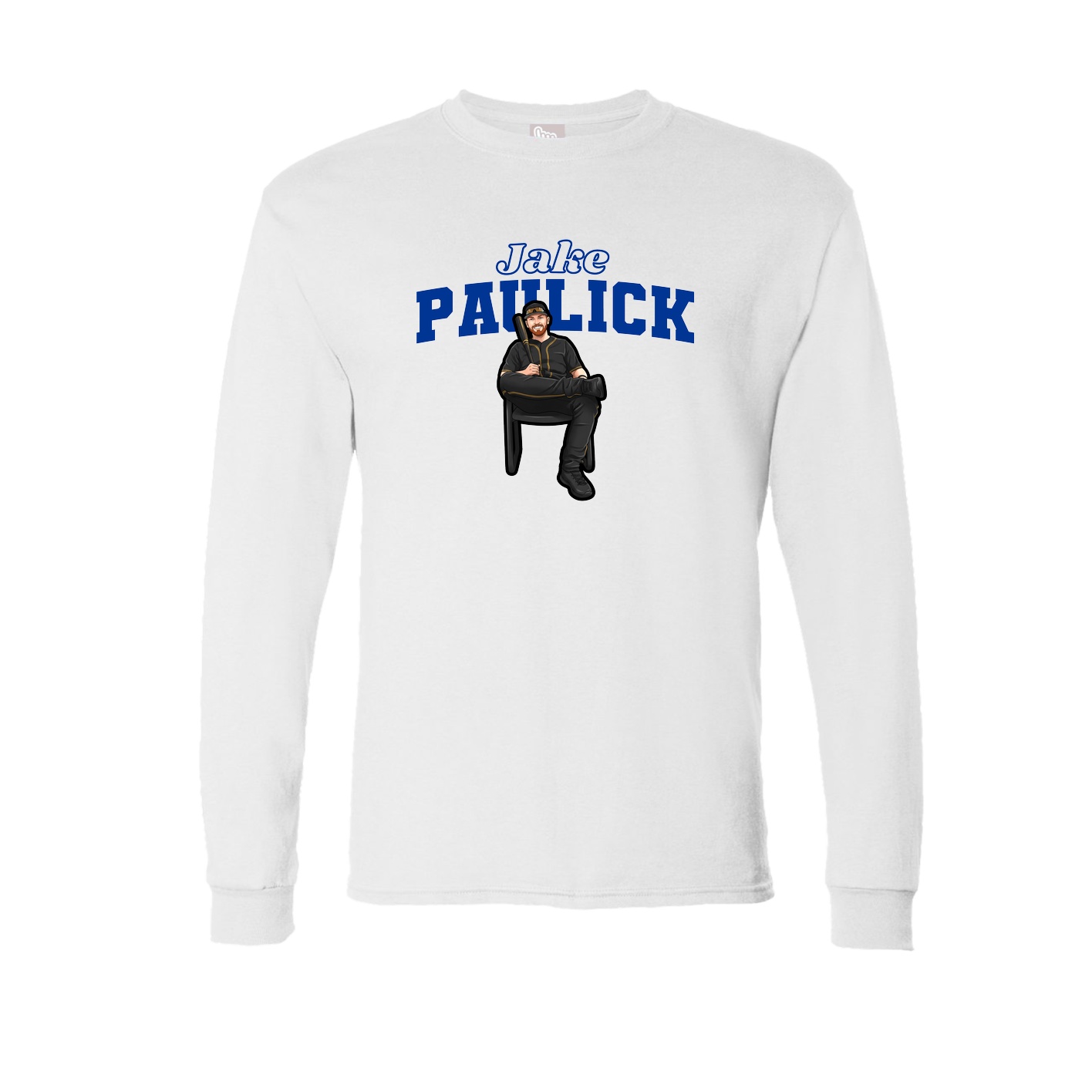 Long Sleeve Tee — Name Arch in White