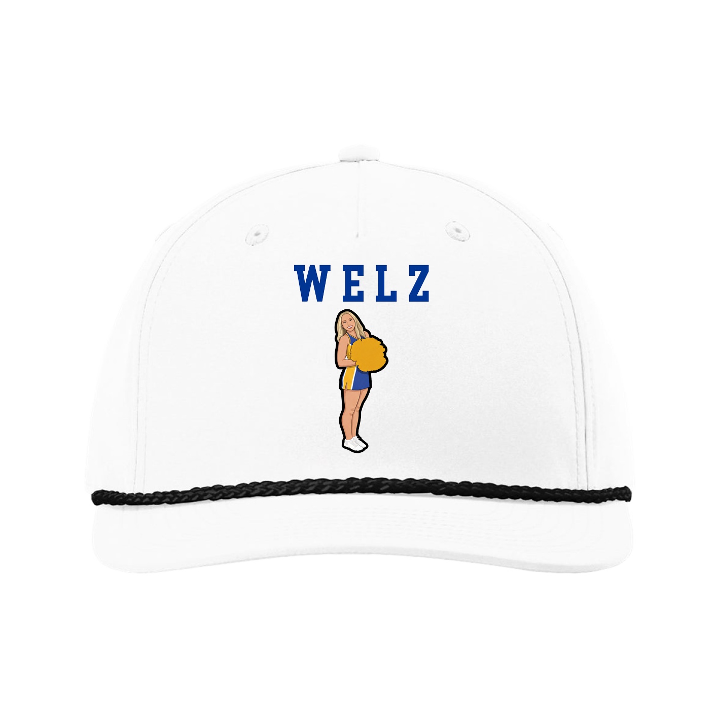 Five-Panel Classic Rope Cap — Shirsey in White