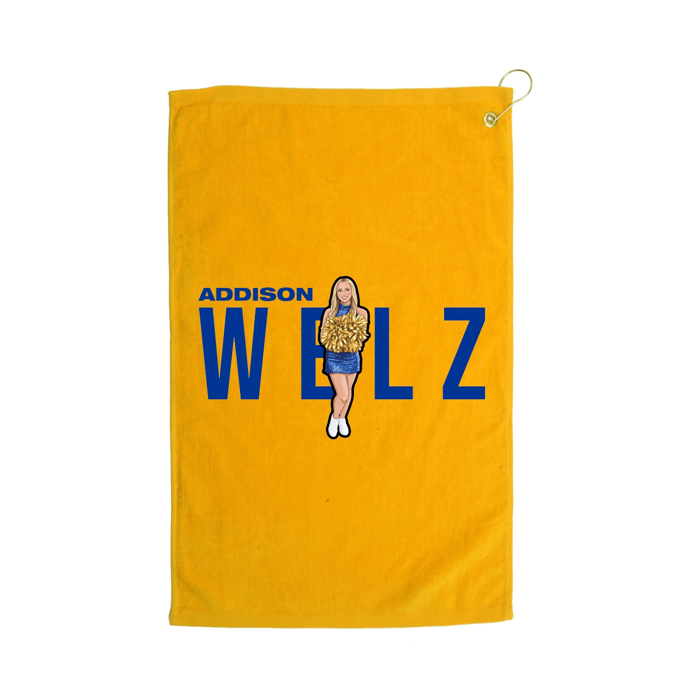 Golf Towel — Player Name in Gold