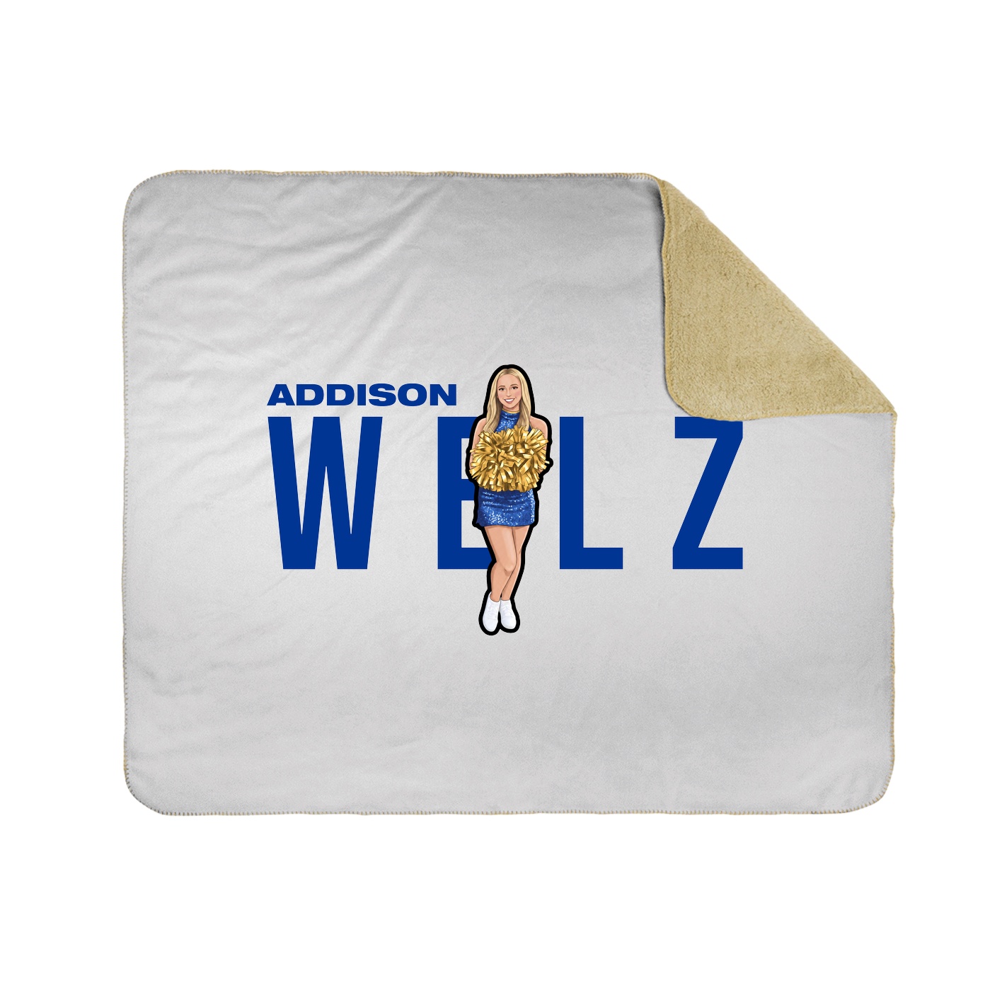 Throw Blanket — Player Name in White