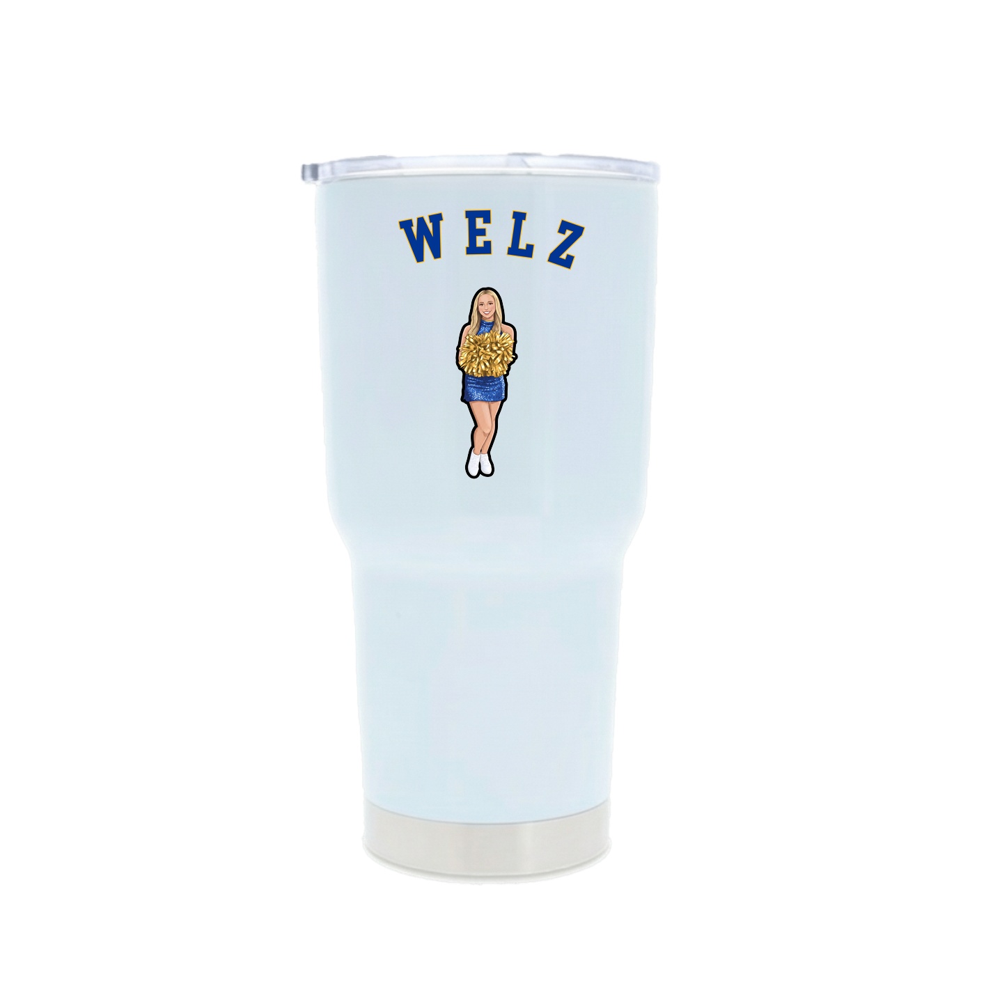 30oz Stainless Steel Tumbler — Shirsey Arch in White