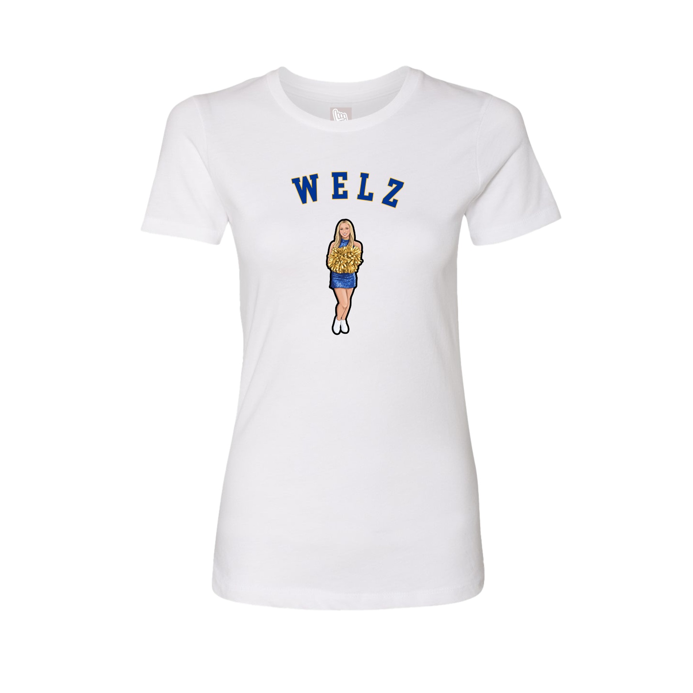 Fitted Women's Tee — Shirsey Arch in White