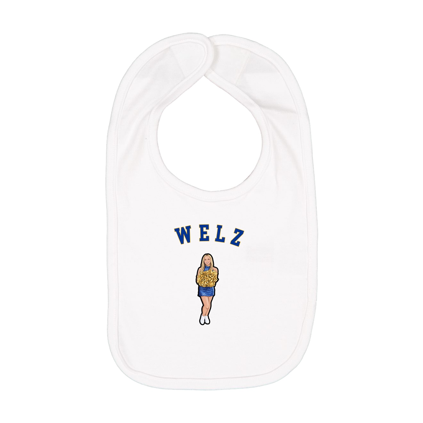 Infant Bib — Shirsey Arch in White