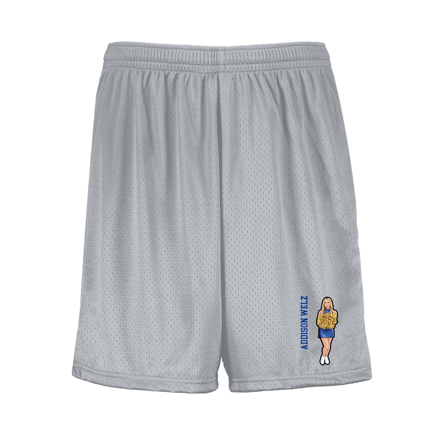Shorts — Name Vertical in Silver