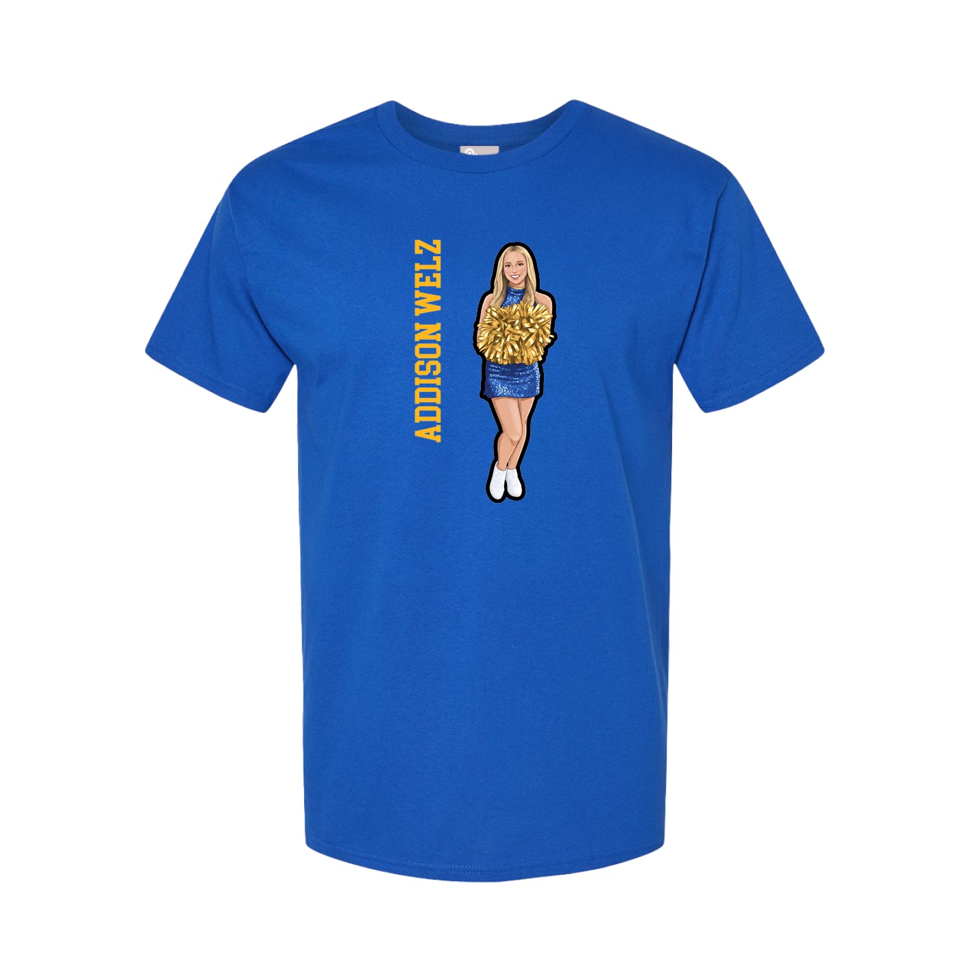 Tee — Name Vertical in Royal