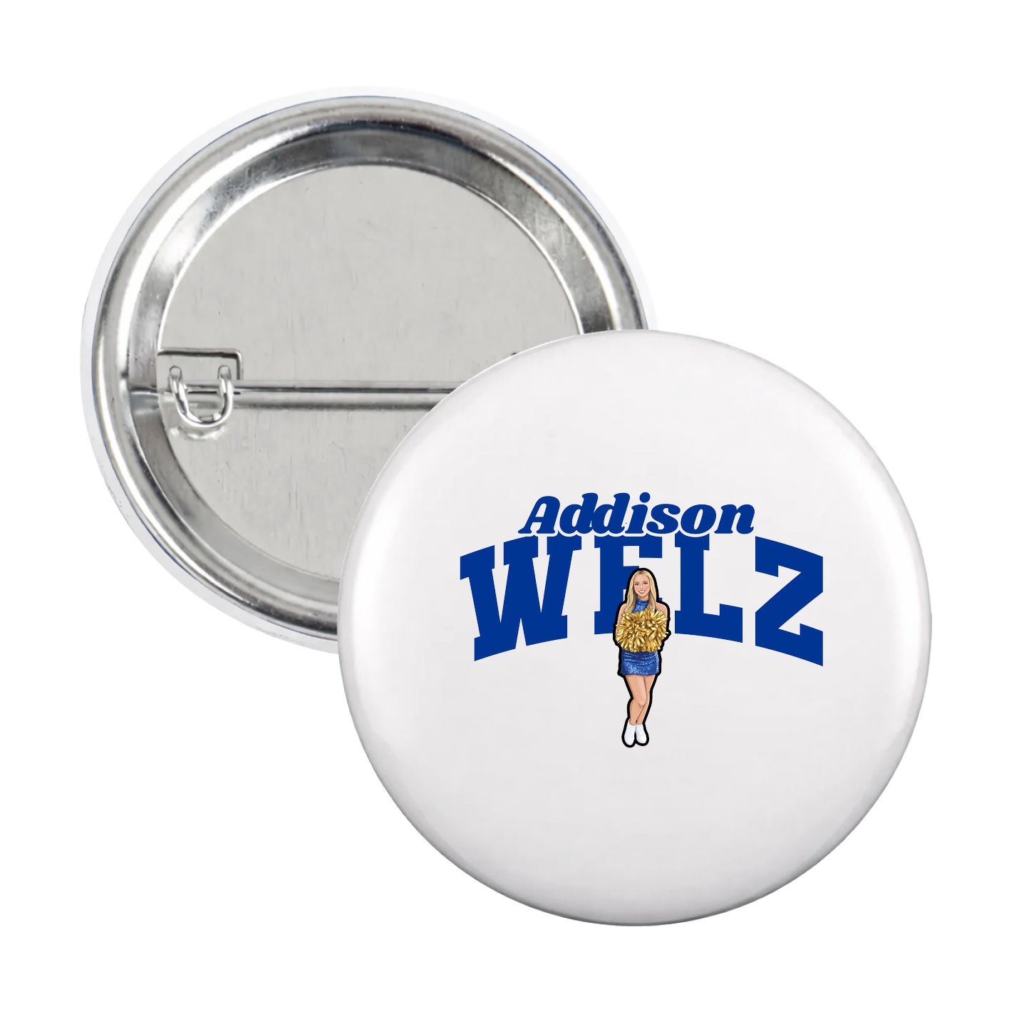 Game Day Button — Signature Arch in White