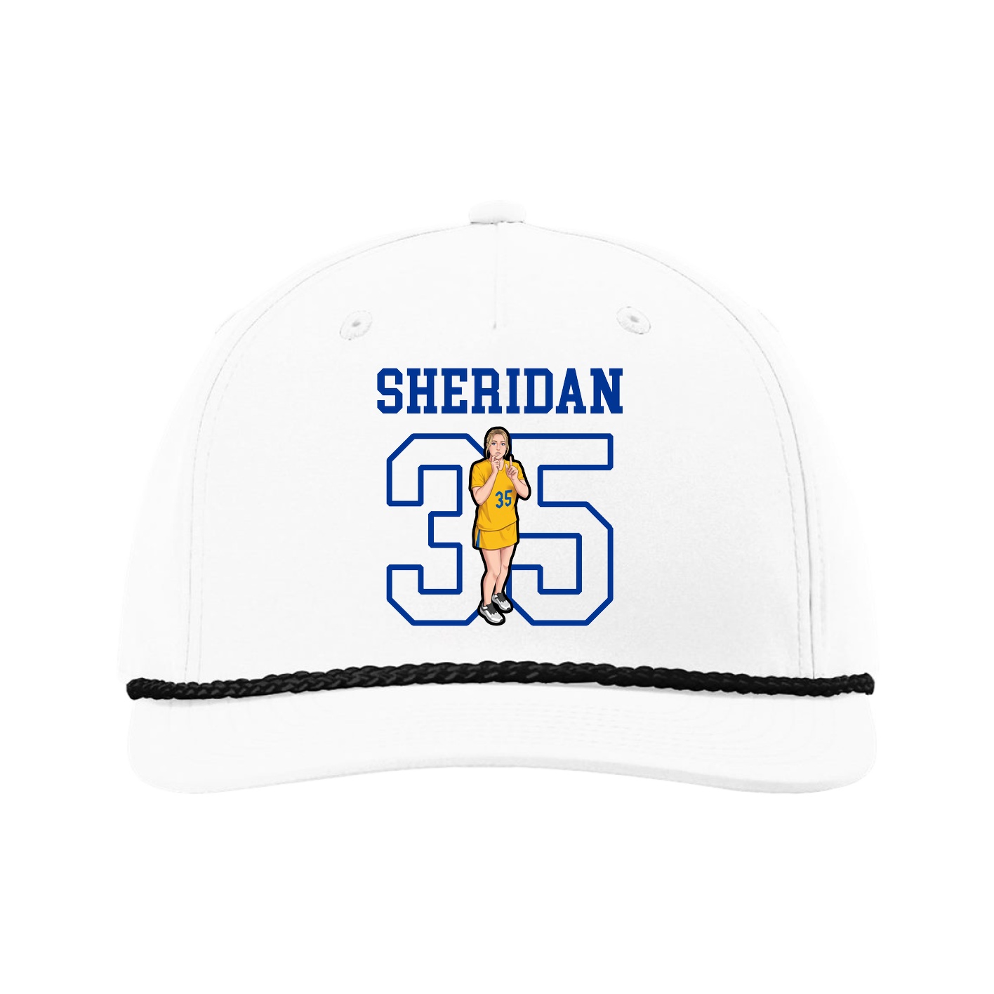 Five-Panel Classic Rope Cap — Shirsey in White