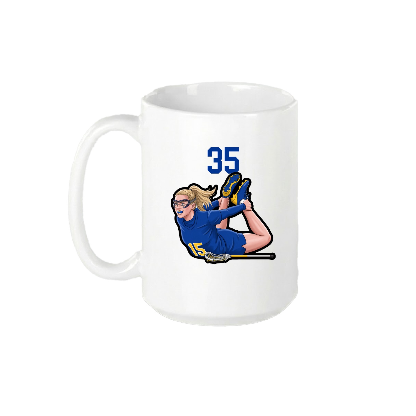 15oz Coffee Mug — Number Top in White
