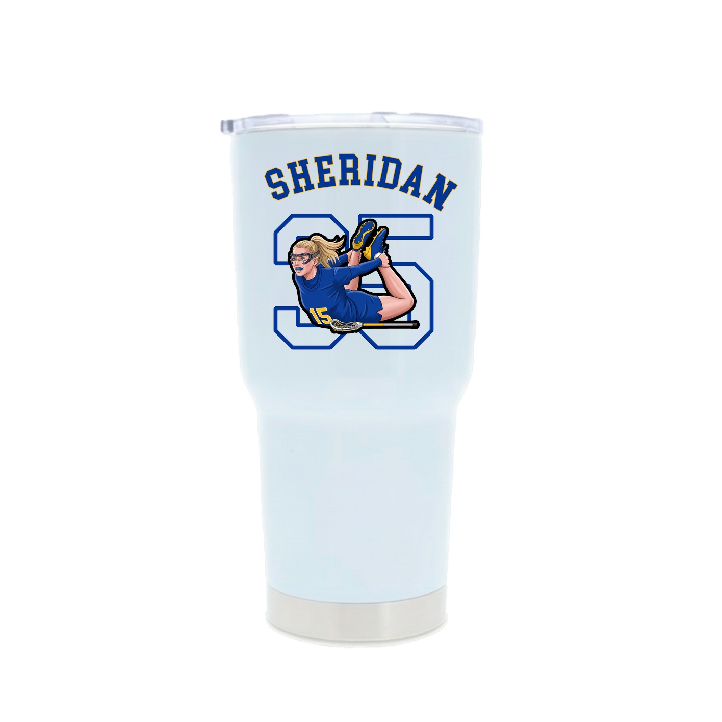 30oz Stainless Steel Tumbler — Shirsey Arch in White