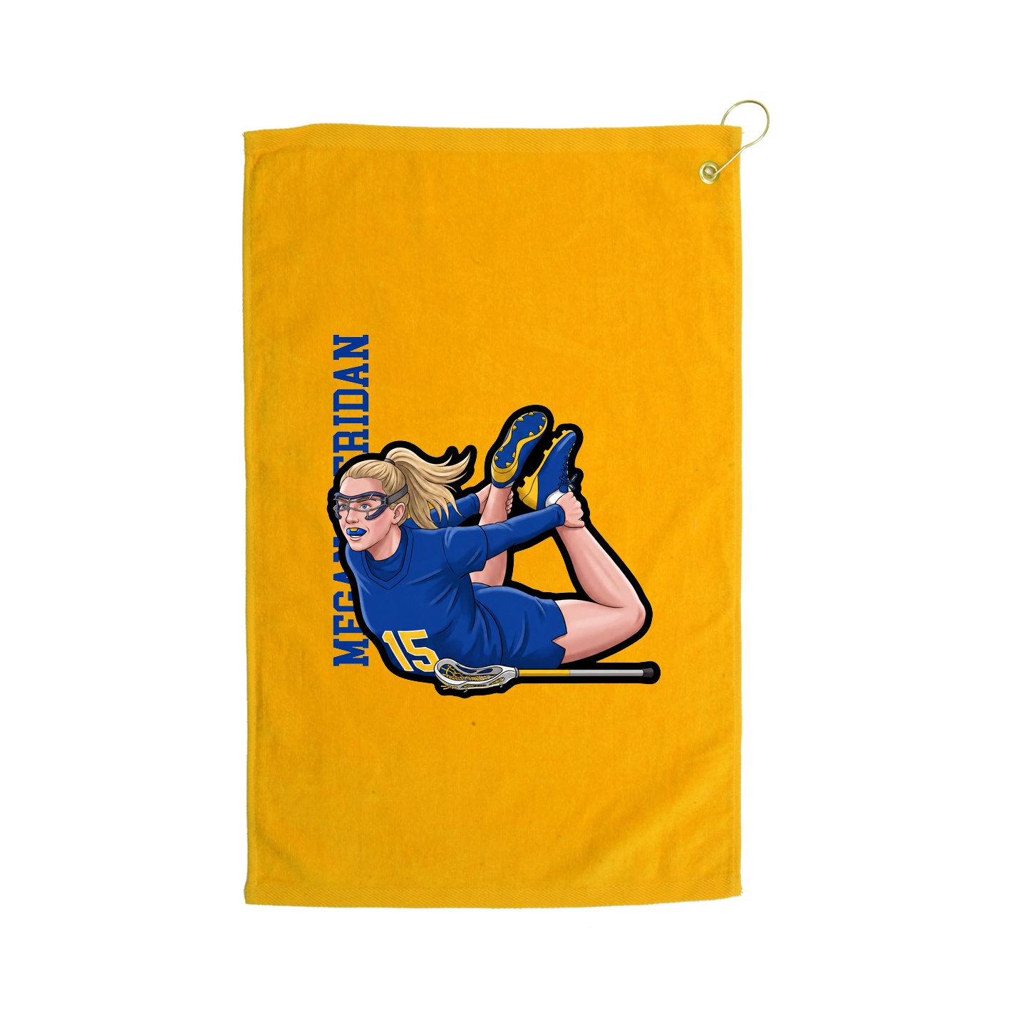 Golf Towel — Name Vertical in Gold