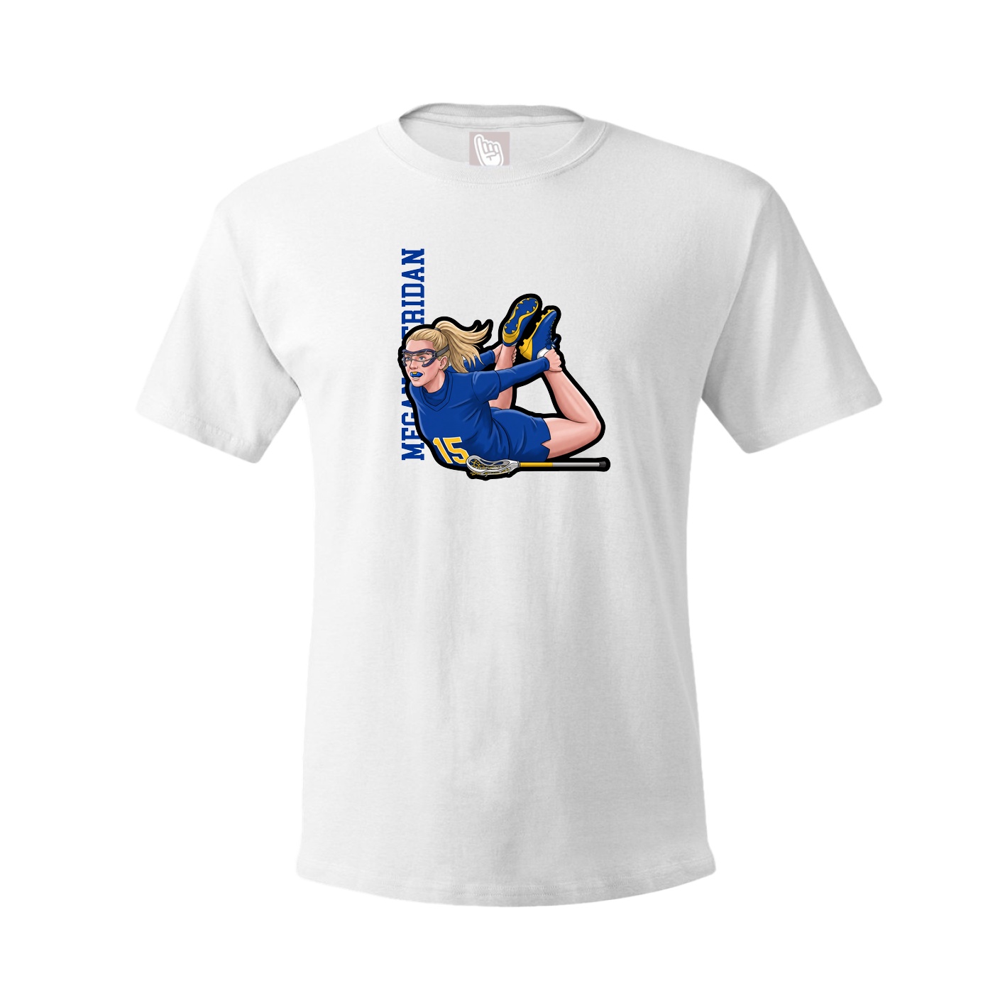 Youth Tee — Name Vertical in White