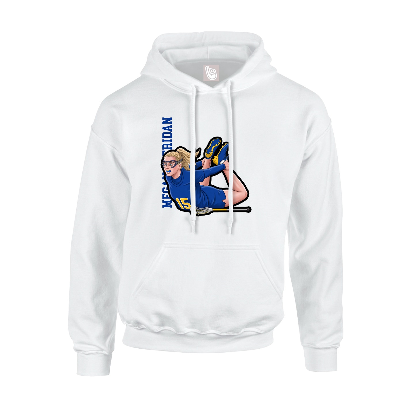 Hoodie — Name Vertical in White