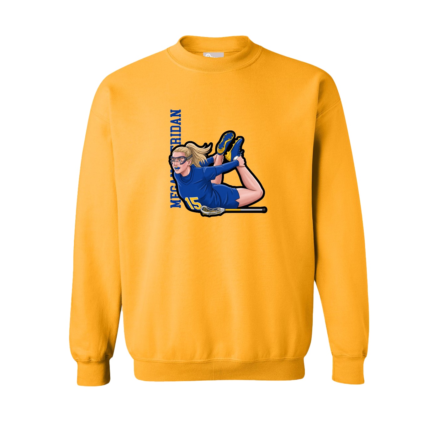 Fleece Crew — Name Vertical in Gold