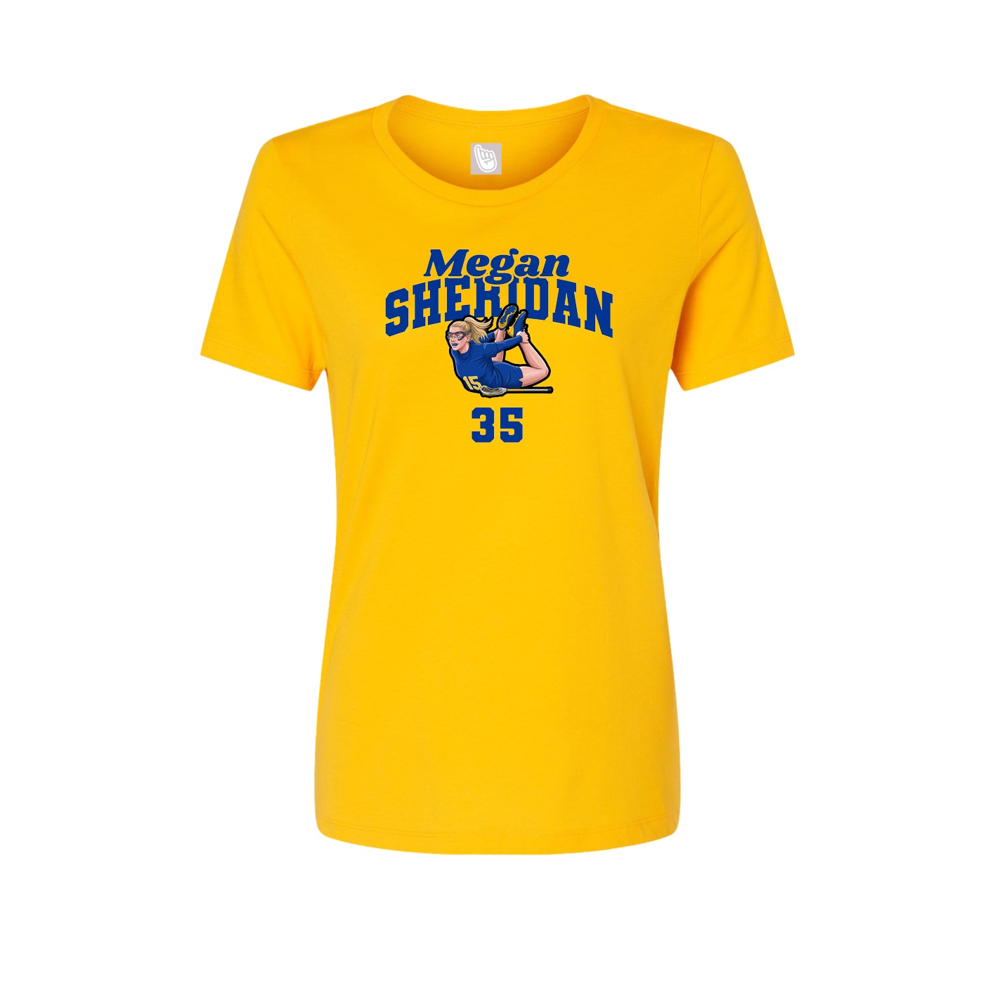 Fitted Women's Tee — Signature Arch in Gold