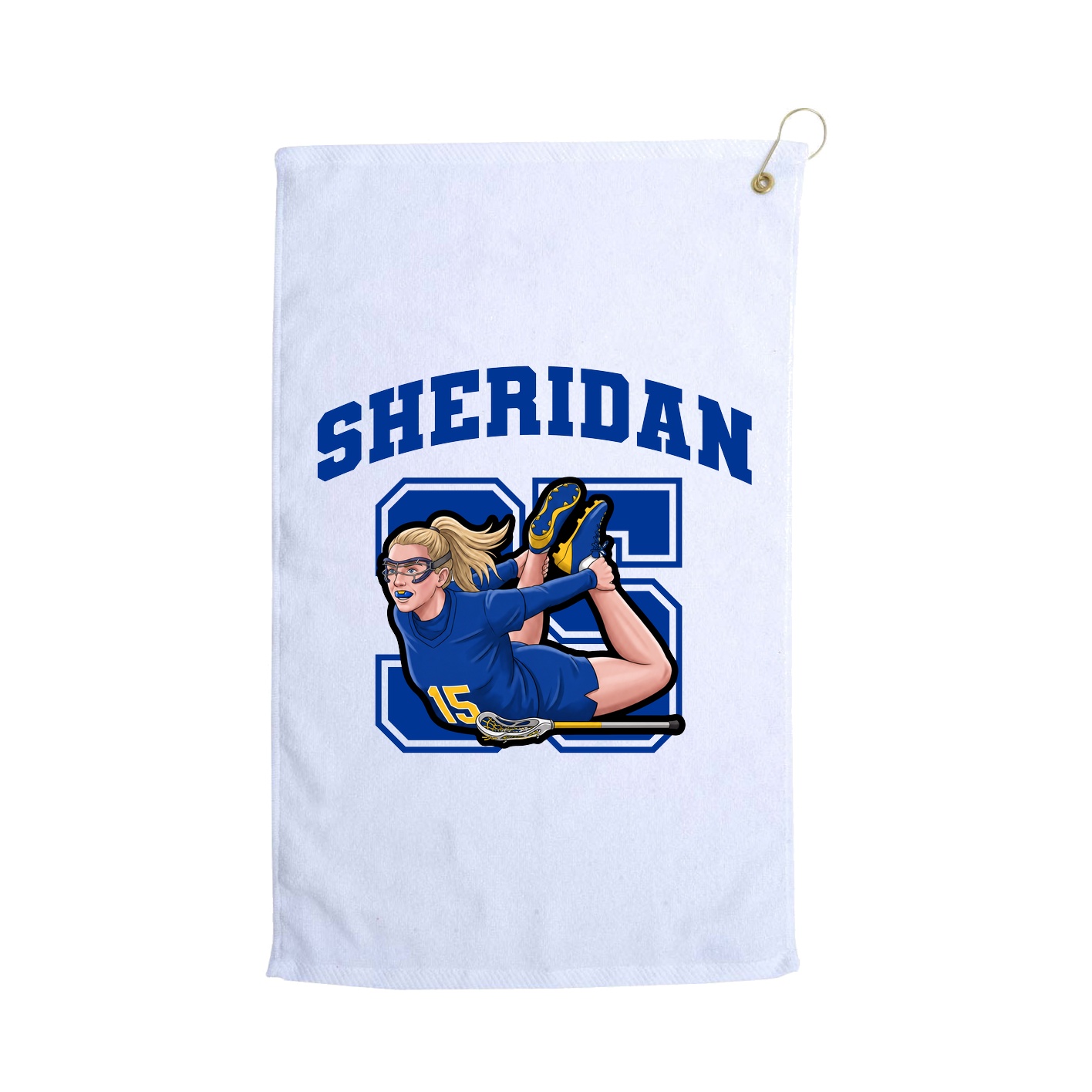 Golf Towel — Number in White