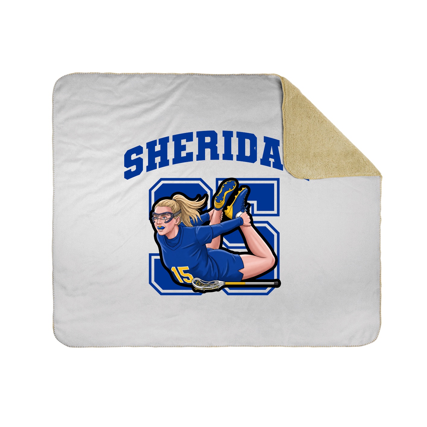 Throw Blanket — Number in White
