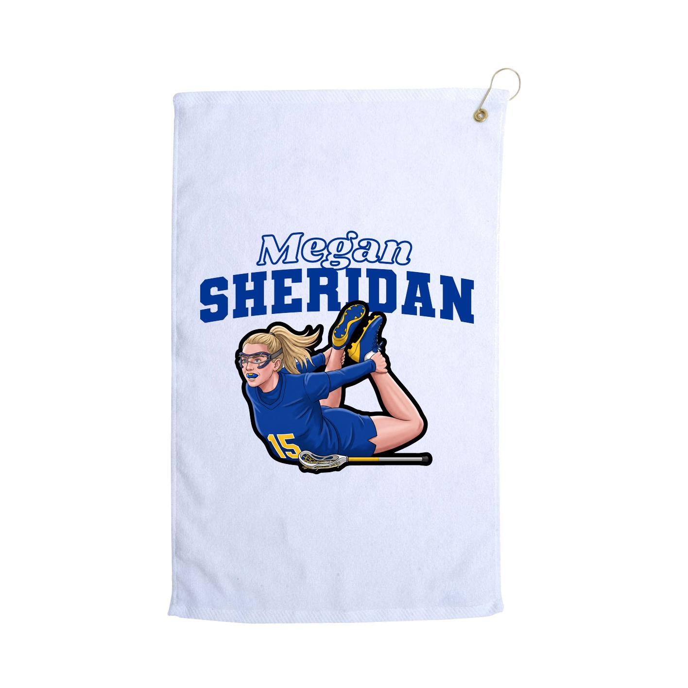 Golf Towel — Name Arch in White