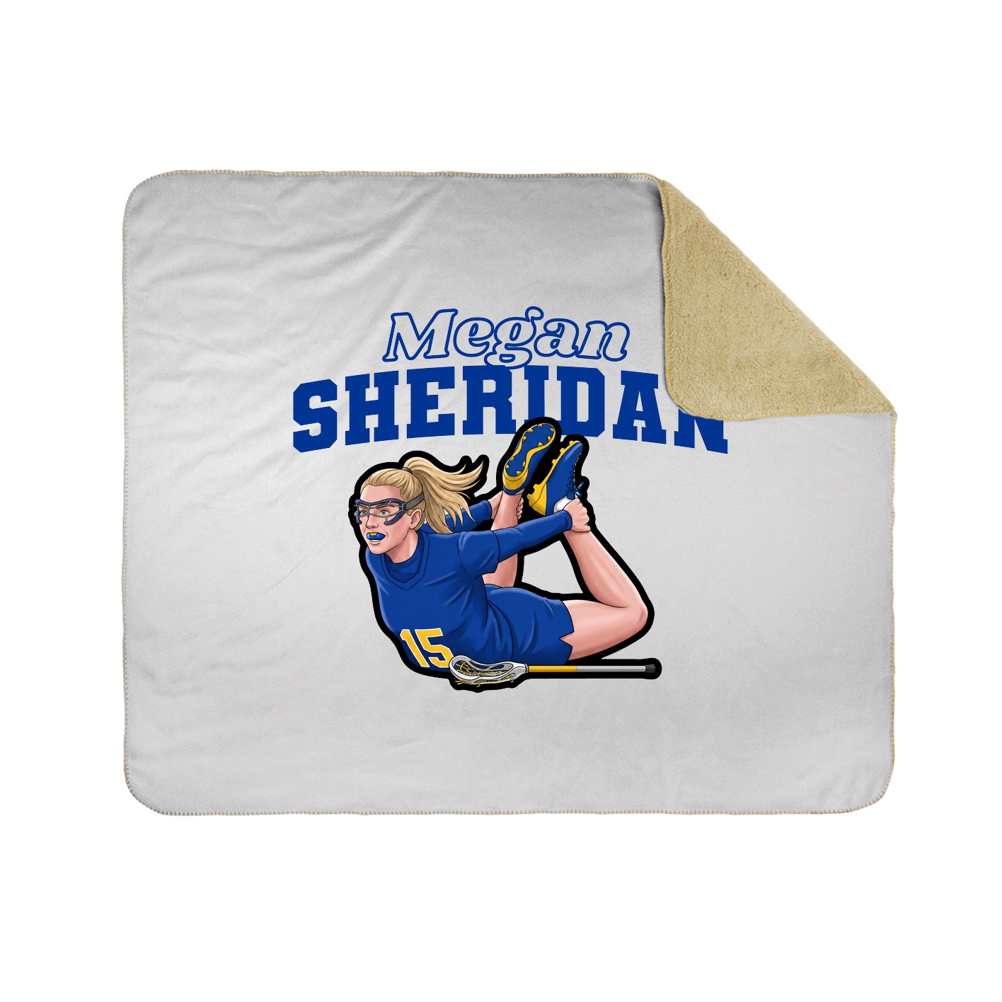 Throw Blanket — Name Arch in White