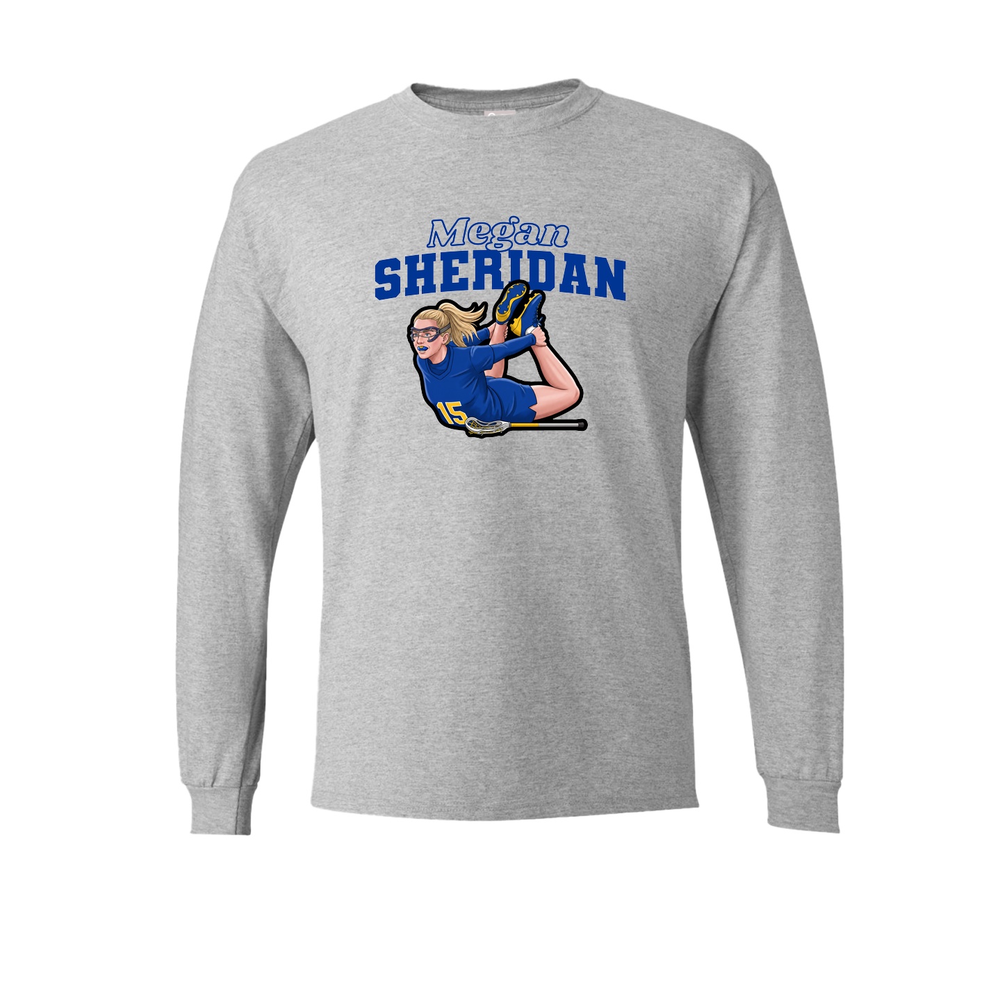 Long Sleeve Tee — Name Arch in Grey