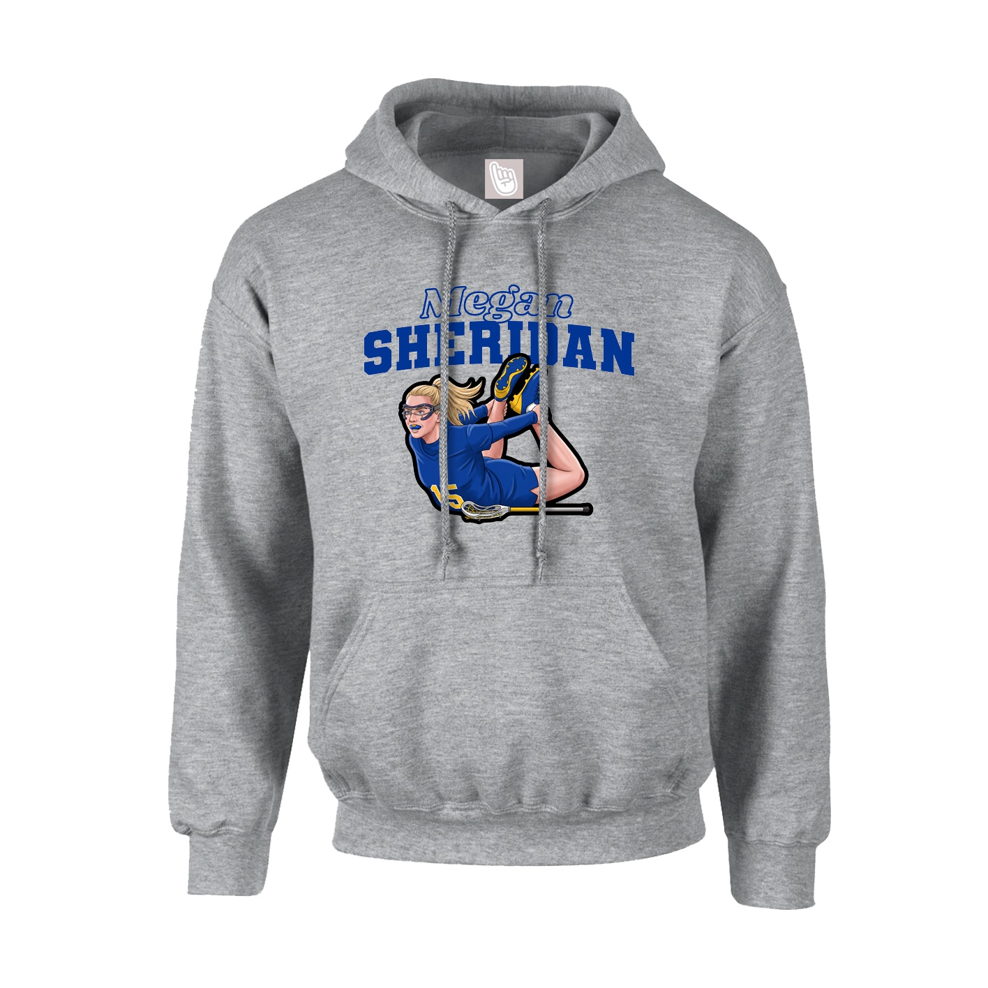 Hoodie — Name Arch in Grey