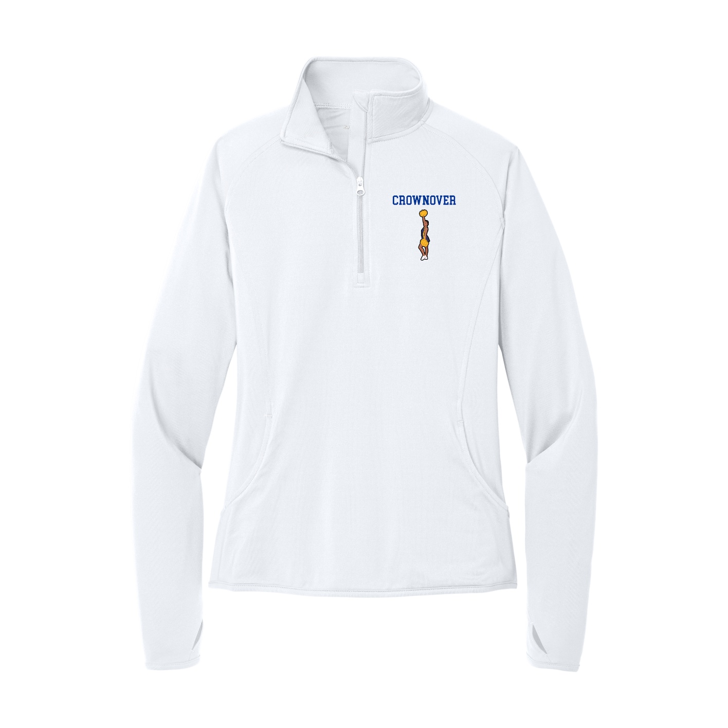 Women's Q-Zip Pullover — Shirsey in White