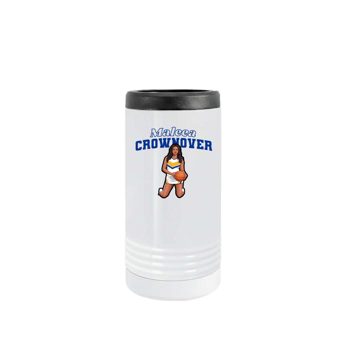 Slim Beverage Holder — Name Arch in White