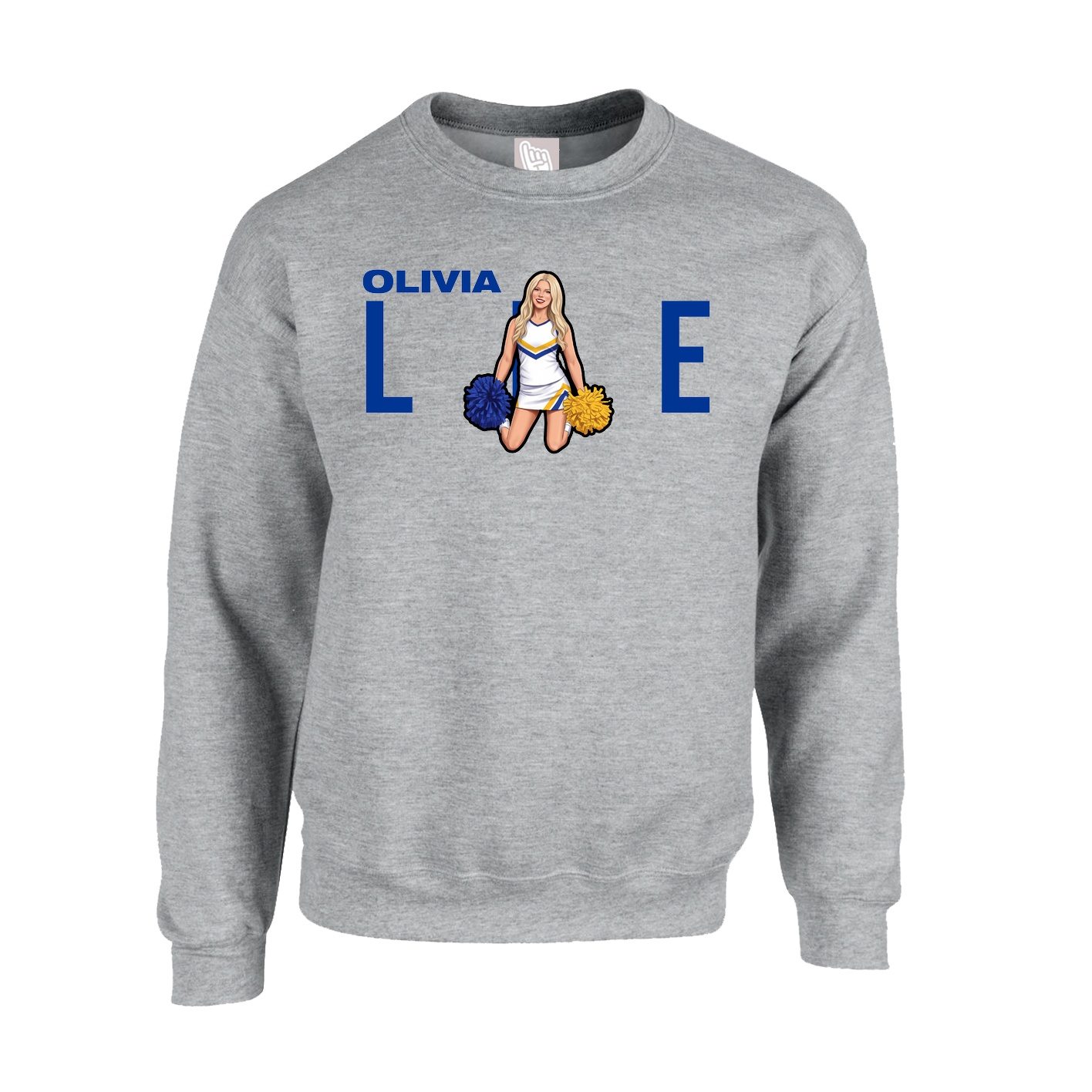 Fleece Crew — Player Name in Grey