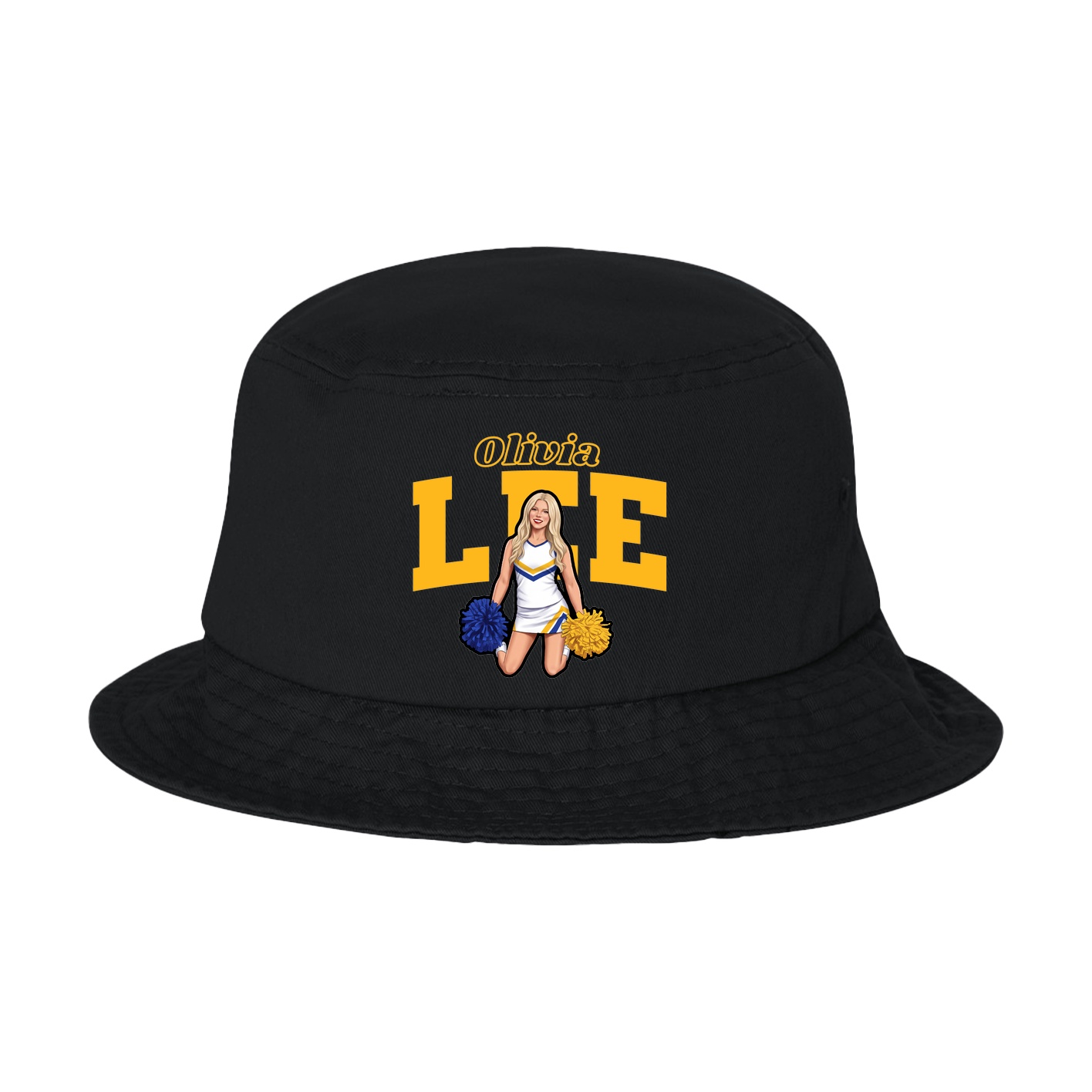 Bucket Cap — Name Arch in Black