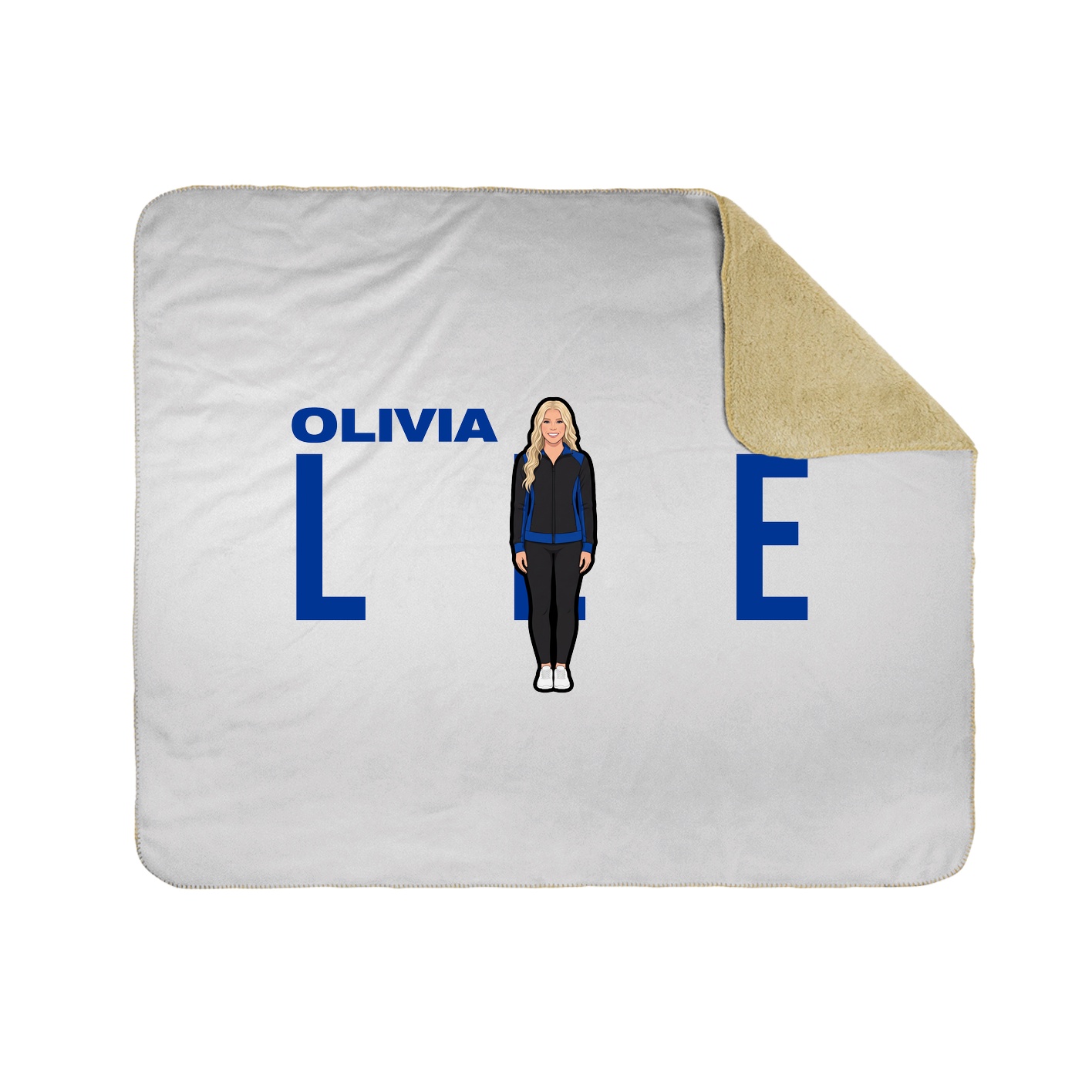 Throw Blanket — Player Name in White