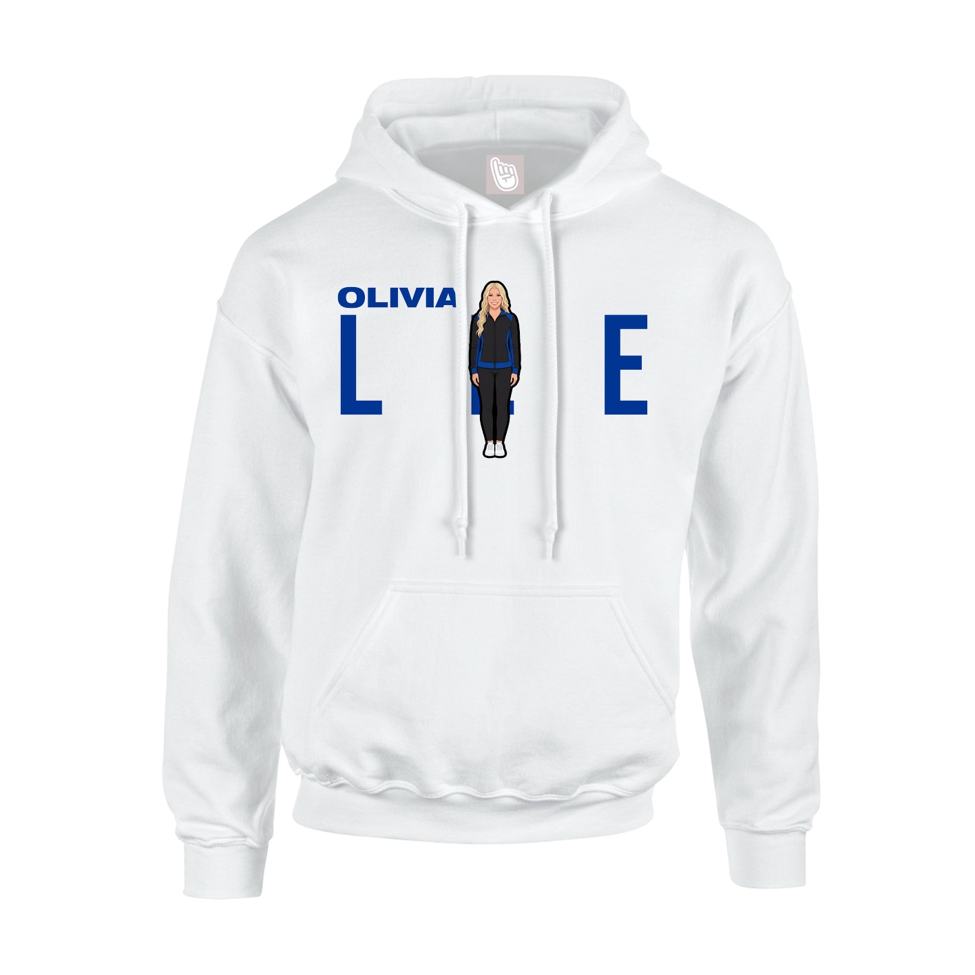 Hoodie — Player Name in White