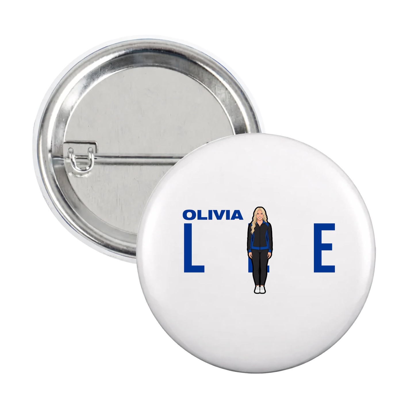 Game Day Button — Player Name in White