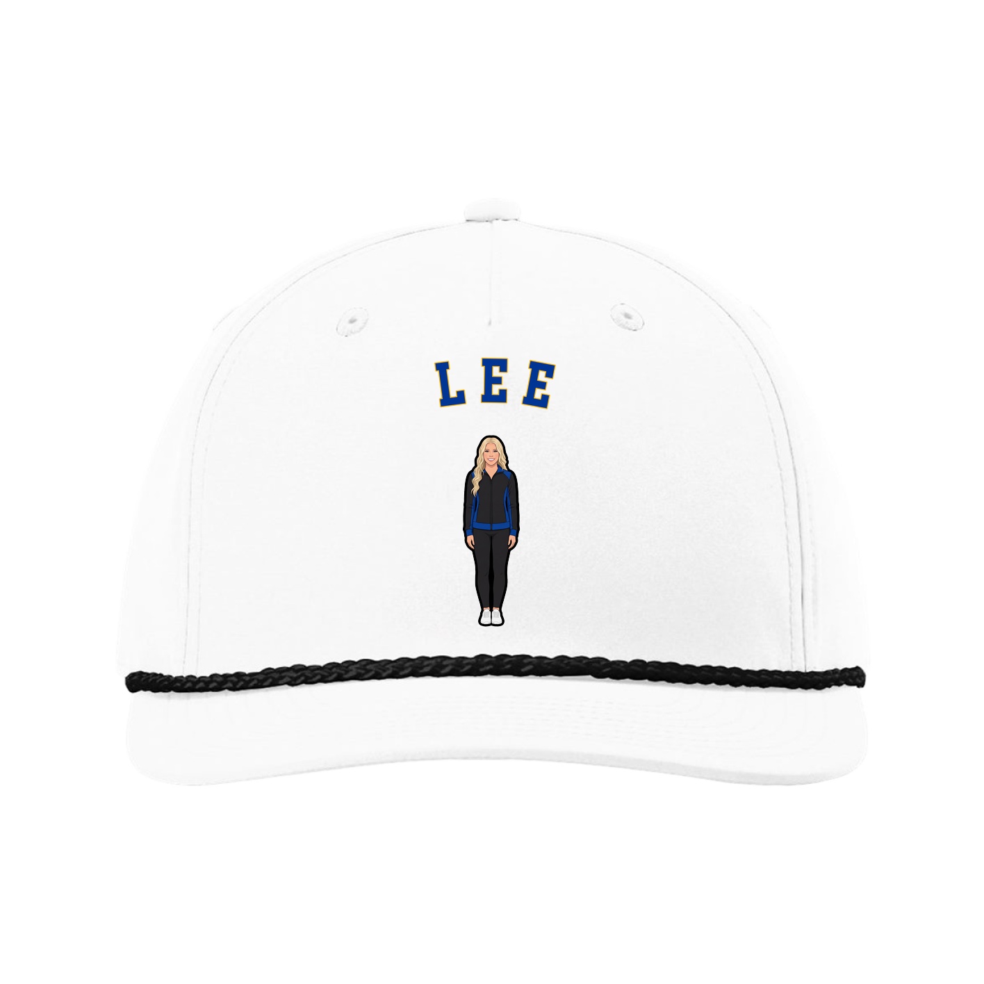 Five-Panel Classic Rope Cap — Shirsey Arch in White