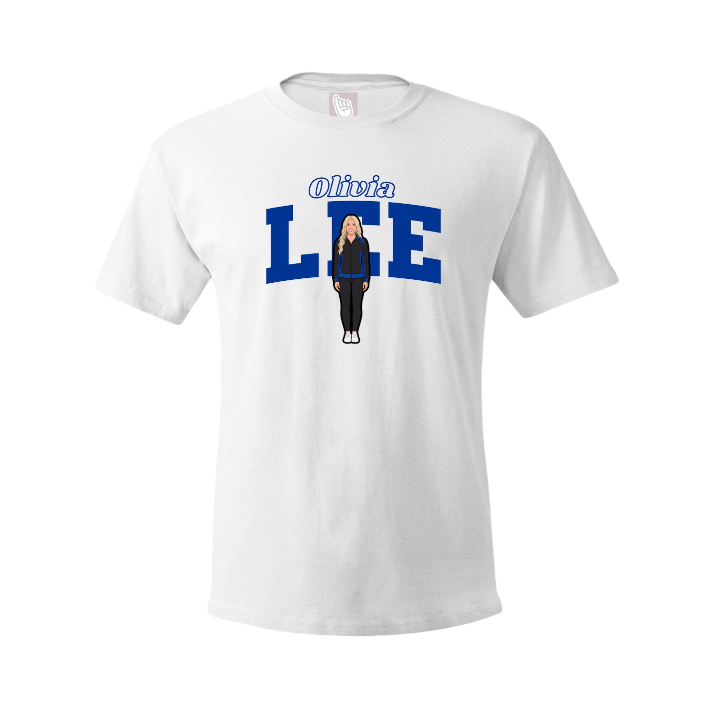 Youth Tee — Name Arch in White