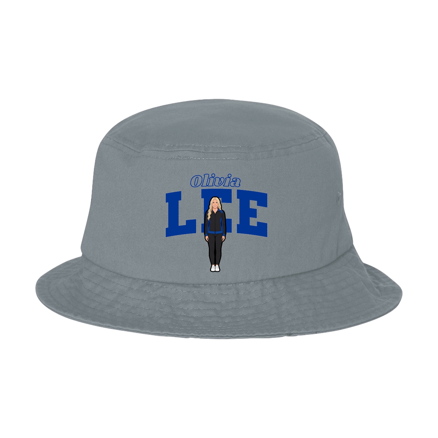 Bucket Cap — Name Arch in Grey