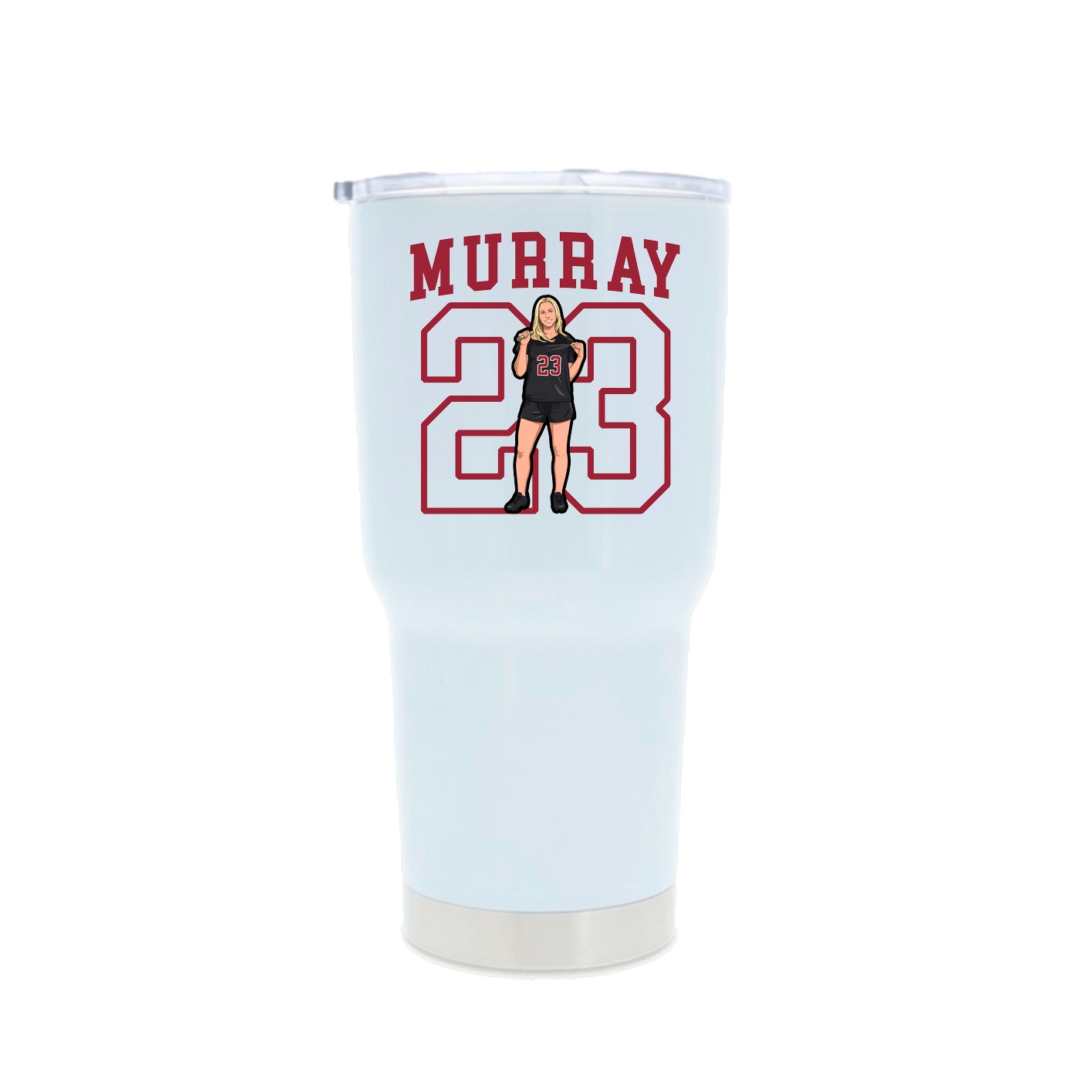 30oz Stainless Steel Tumbler — Shirsey in White