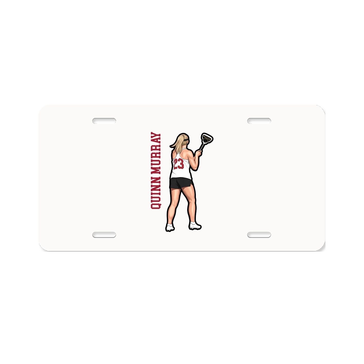 License Plate — Name Vertical in Classic