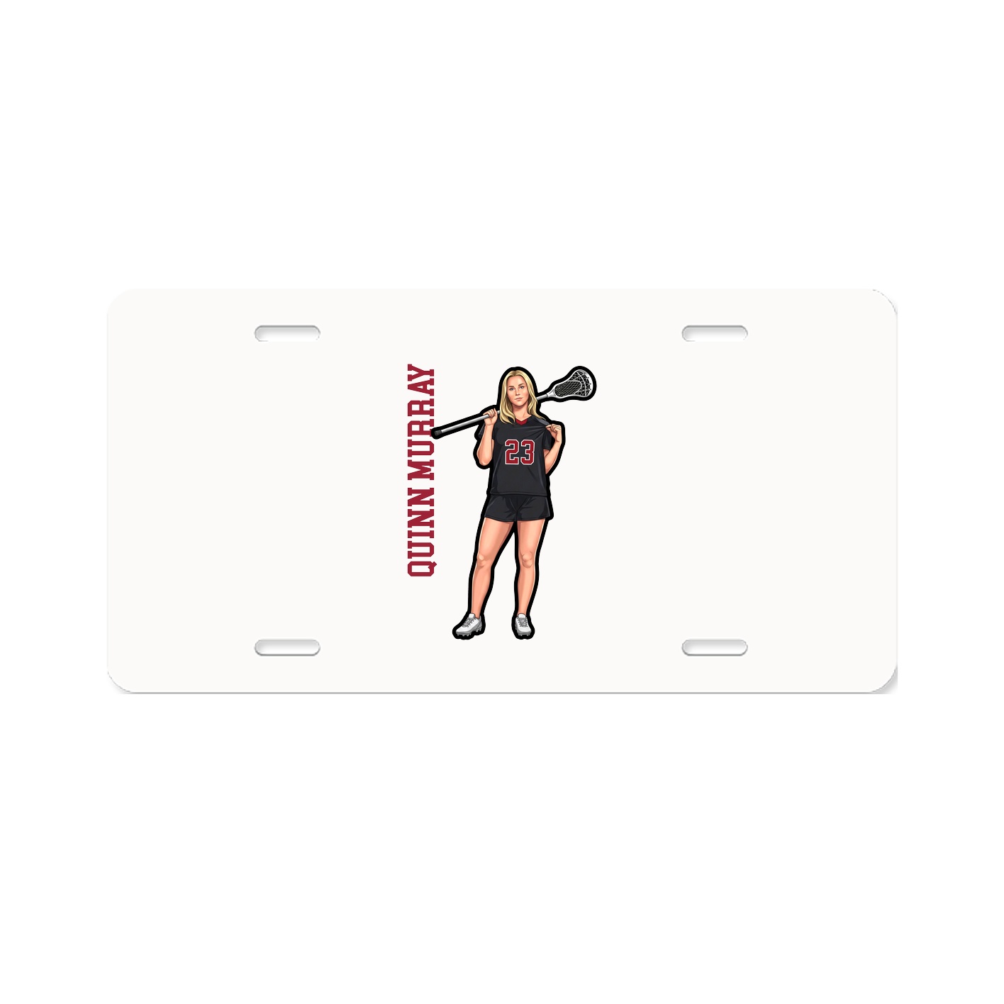 License Plate — Name Vertical in Classic