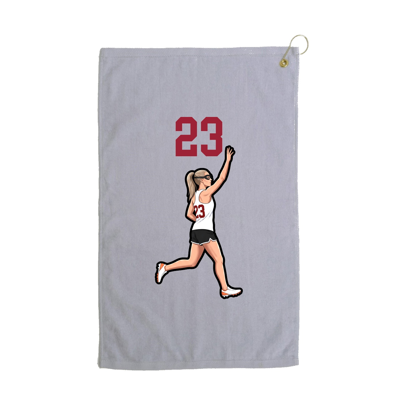 Golf Towel — Number Top in Grey