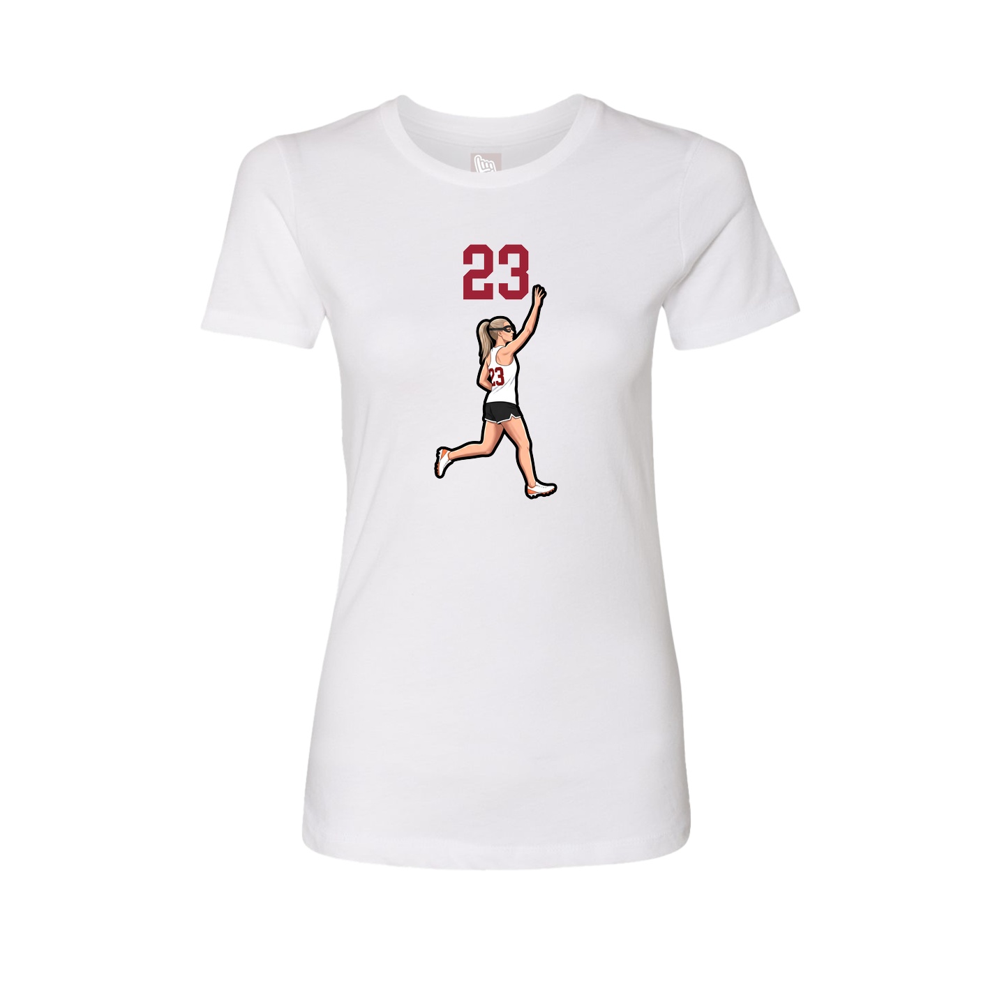Womens Tee — Number Top in White