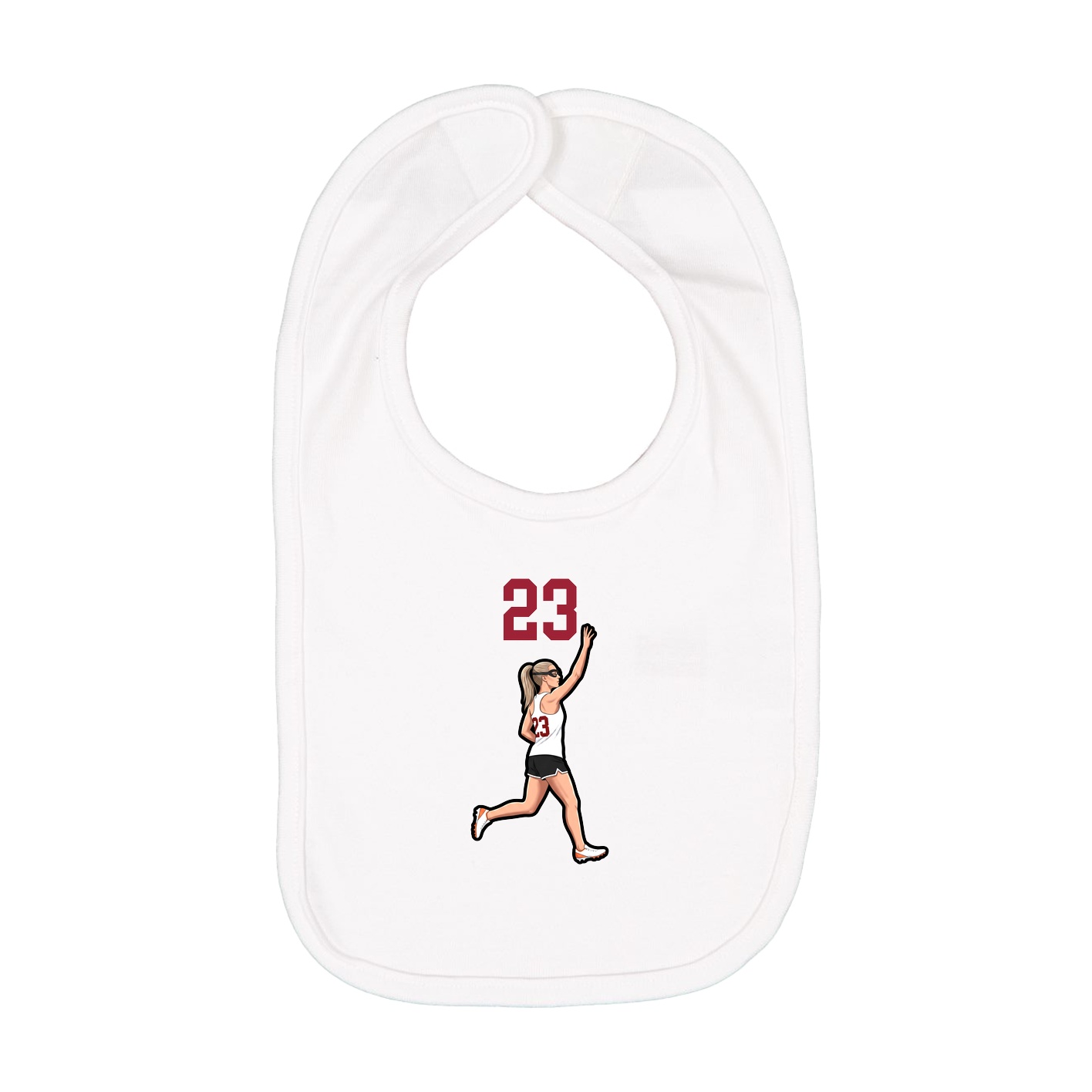 Infant Bib — Number Top in White