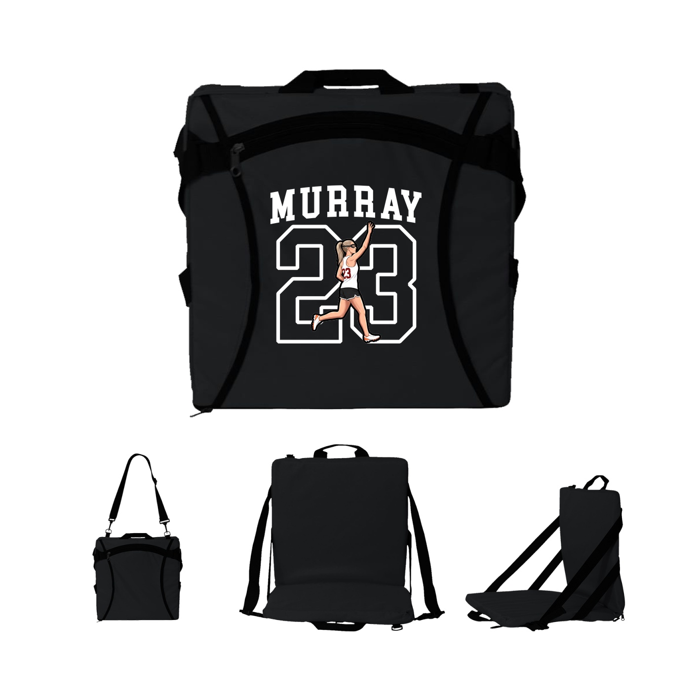 Folding Stadium Seat — Shirsey in Black