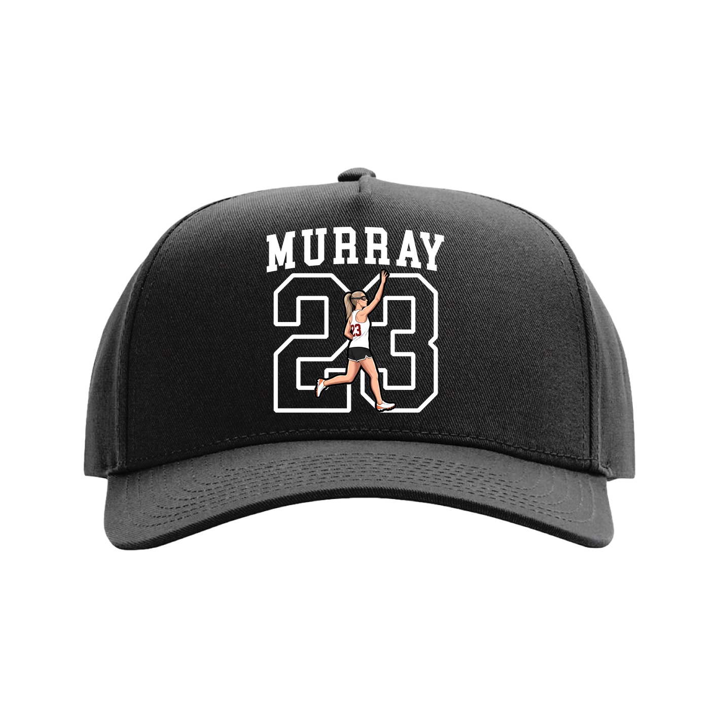 Full Fabric Five-Panel Champ Cap — Shirsey in Black