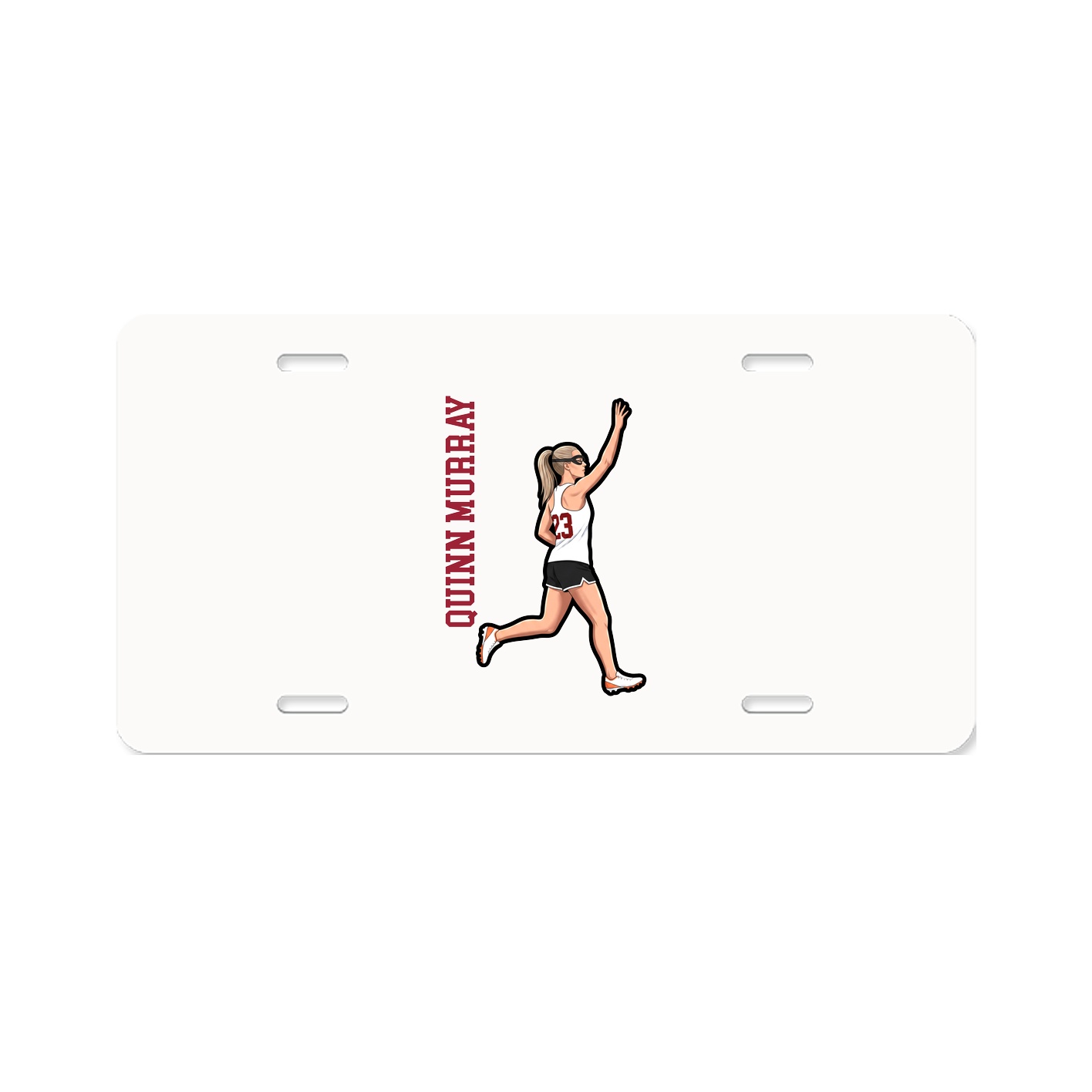 License Plate — Name Vertical in Classic