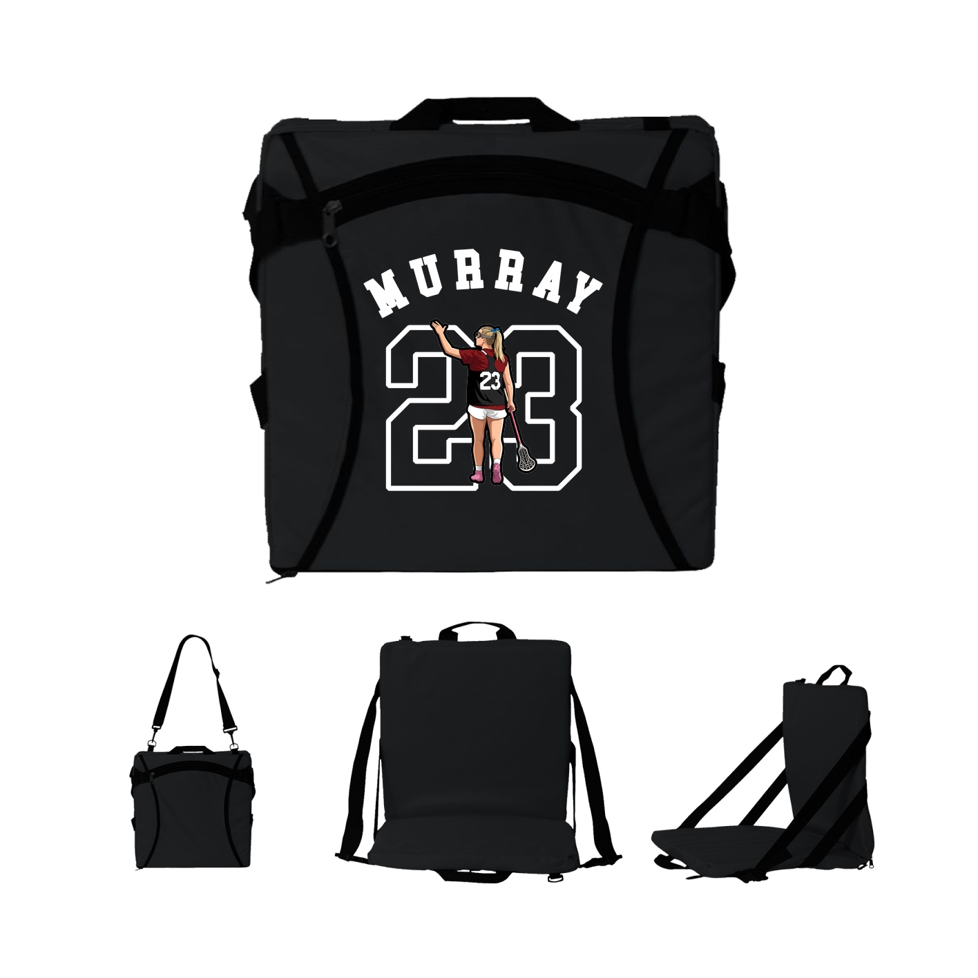 Folding Stadium Seat — Shirsey Arch in Black
