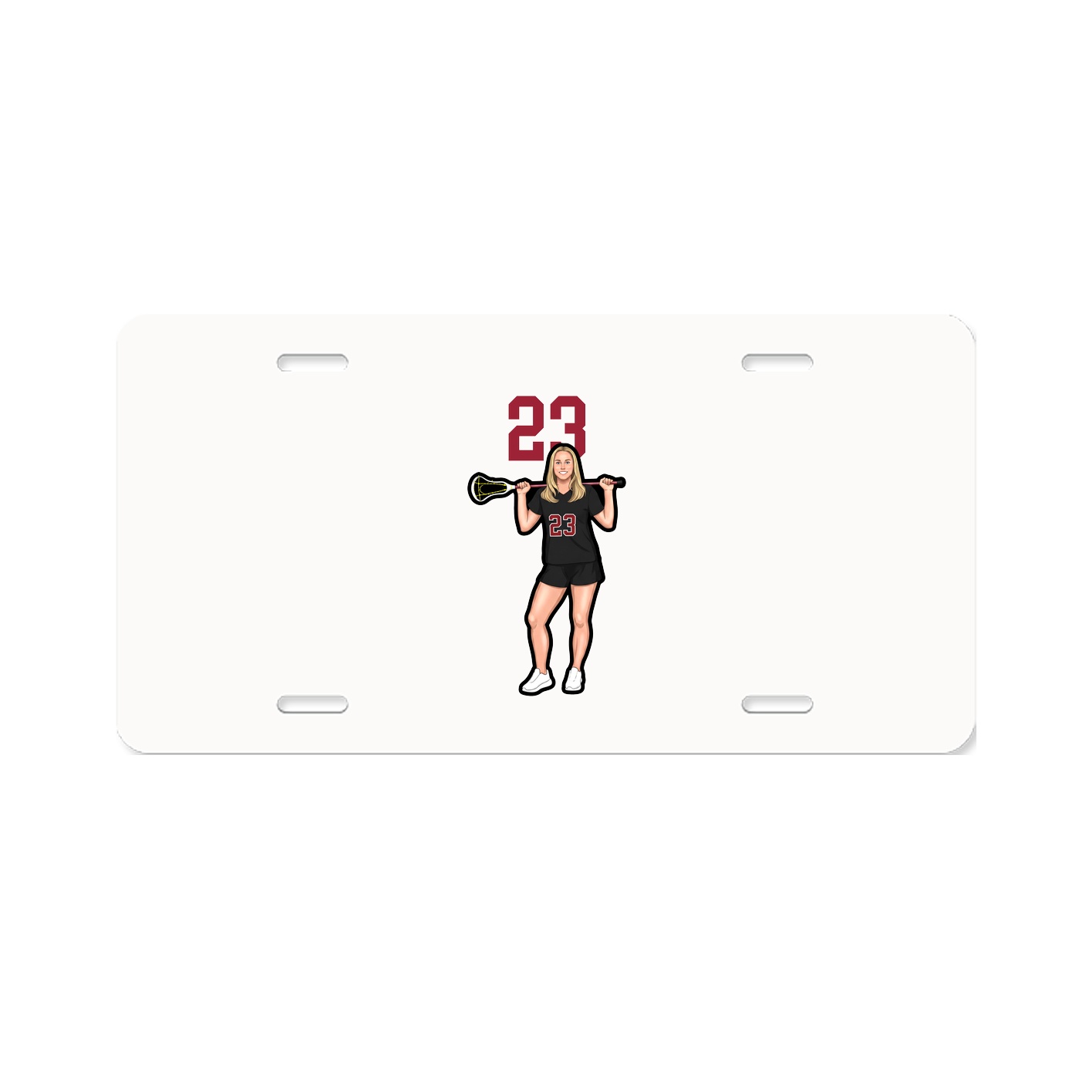License Plate — Number Top in Classic