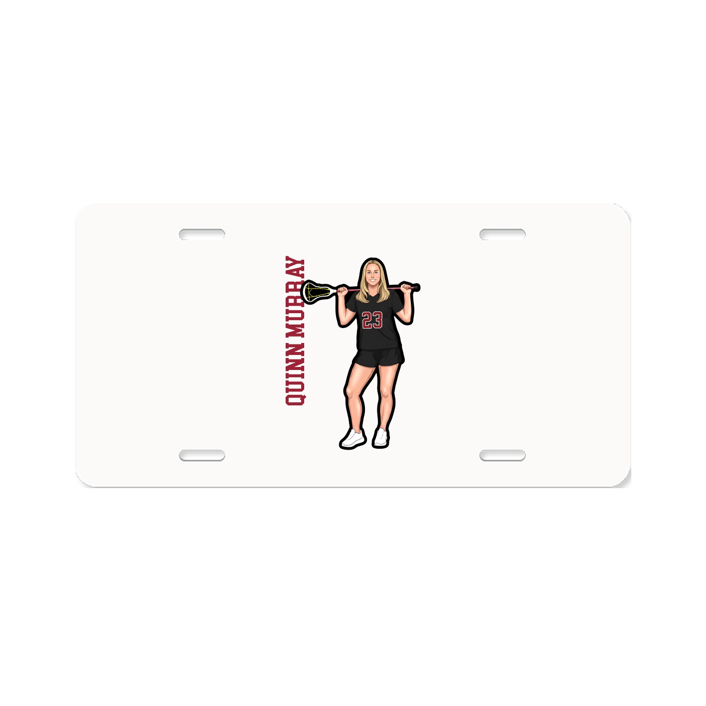 License Plate — Name Vertical in Classic